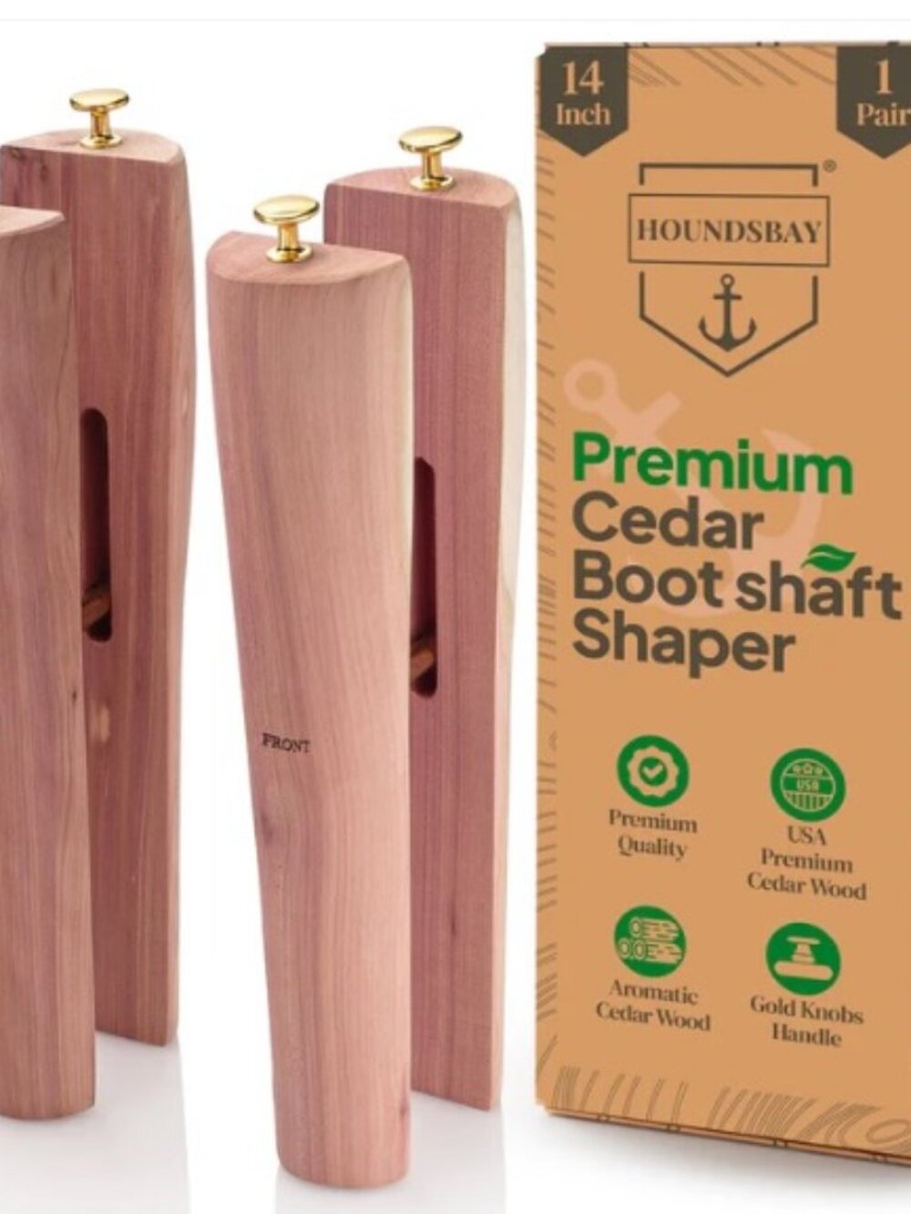 HOUNDSBAY Cedar Boot Trees 14” Aromatic Red Cedar Shapers Inserts